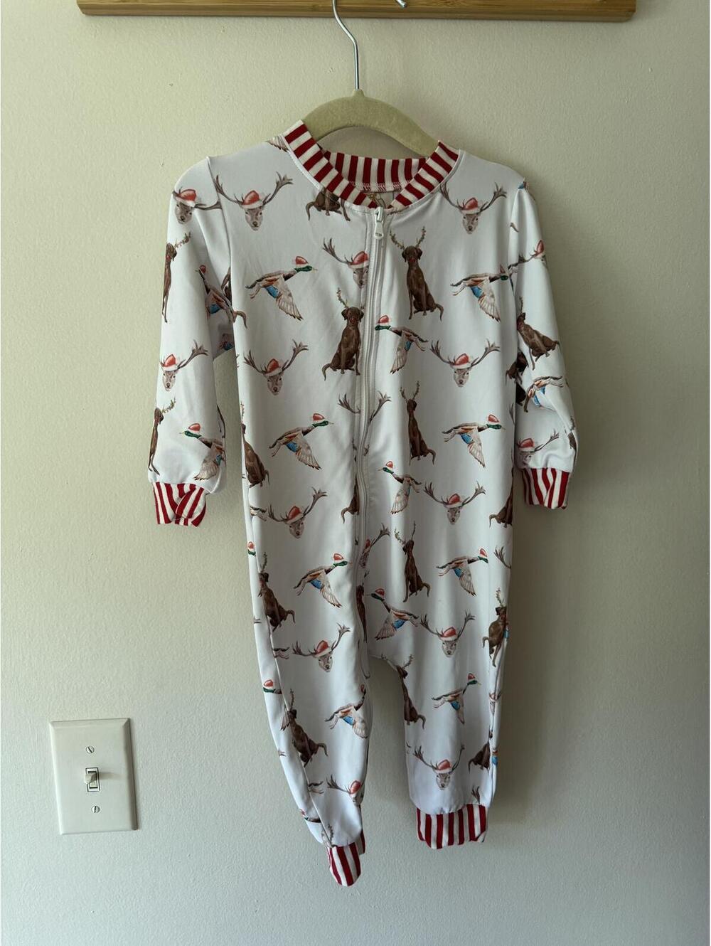Southern Sass Smocks 12 month dog Christmas pajamas